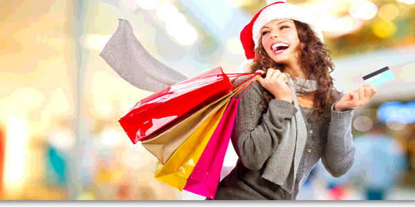 Imagen de mujer comprando regalos