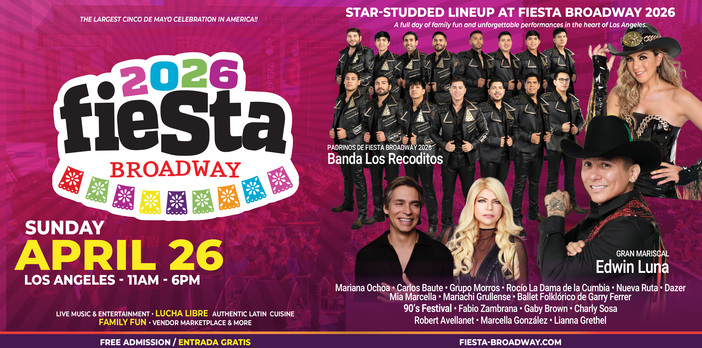 Póster publicitario de la Fiesta Broadway 2026
