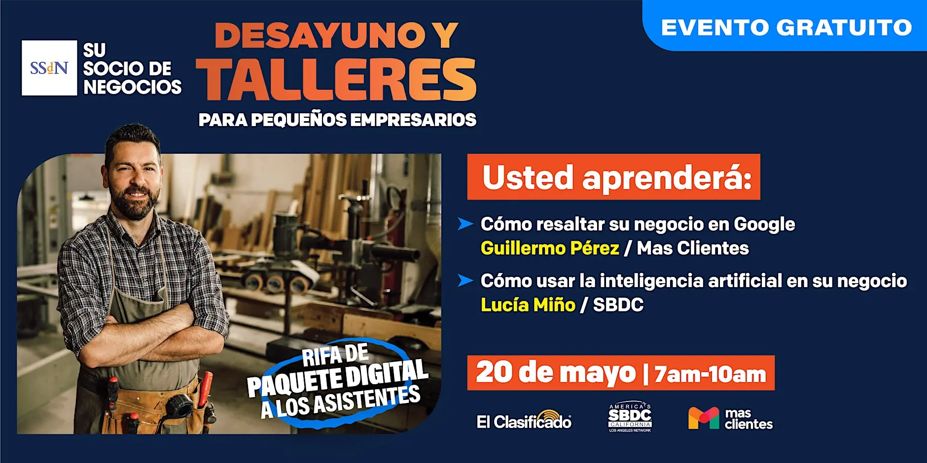 Desayuno y taller para pequeños empresarios