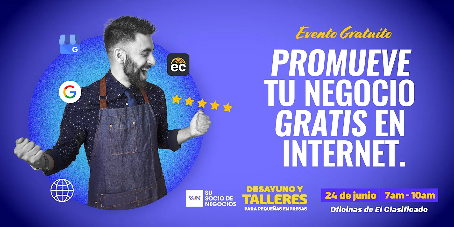 Evento Gratis: promueve tu negocio gratis en internet